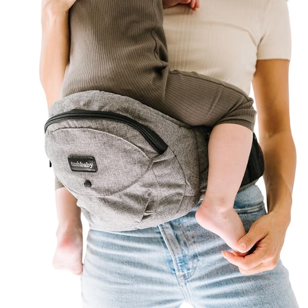 Tushbaby - Original Hip Carrier for Babies and Toddlers (Grey)